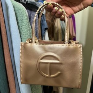 Small Telfar Shopping Bag in Copper